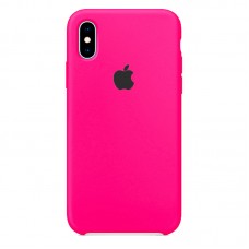 Silicone case для iPhone X/Xs (Hot Pink)