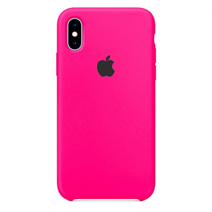 Silicone case для iPhone X/Xs (Hot Pink)