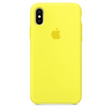 Silicone case для iPhone X/Xs (Yellow)