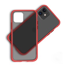 Чехол пластиковый матовый для iPhone 11 (Red Frame)