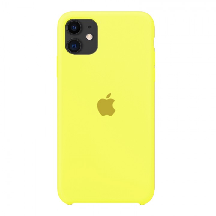 Чехол Silicone case для iPhone 12/12 Pro (Yellow)