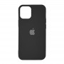 Чехол силиконовый с лого для iPhone 12 Mini (Black)