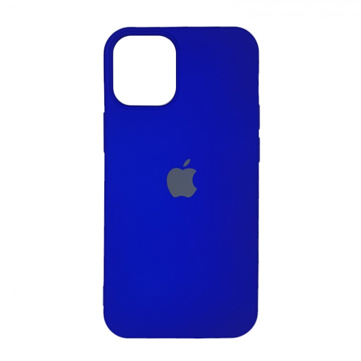 Чехол силиконовый с лого для iPhone 12 Mini (Fluorescent Violet)
