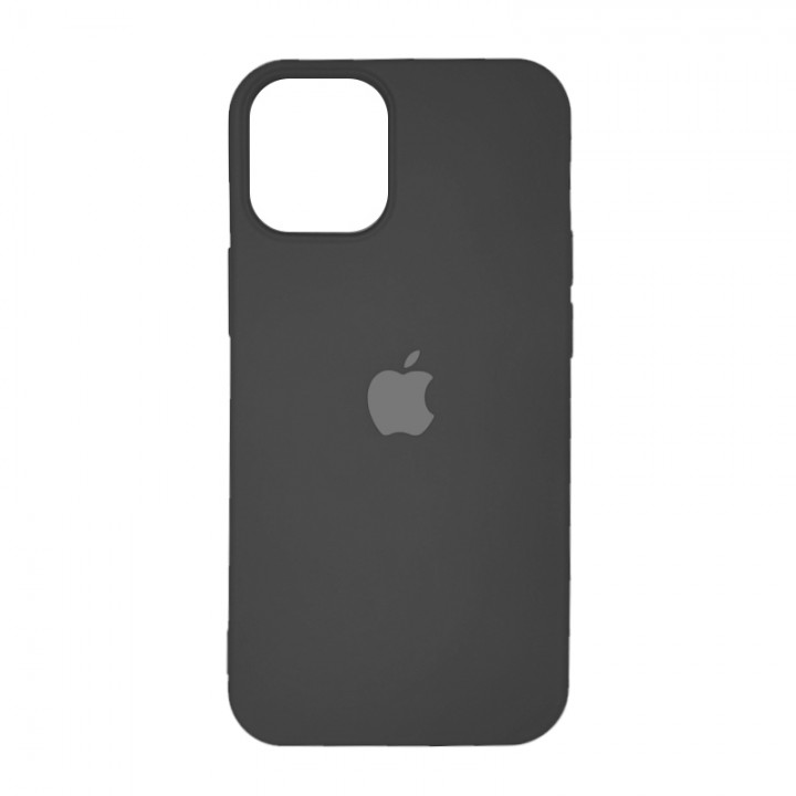 ЧЧехол силиконовый с лого для iPhone 12 Mini (Grey)