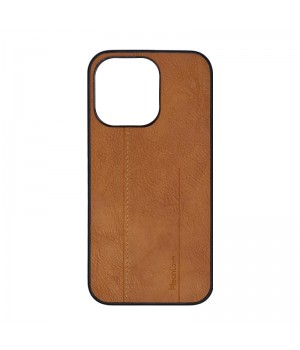 Чехол фирменный MeanLove для iPhone 13 Pro (Brown leather)