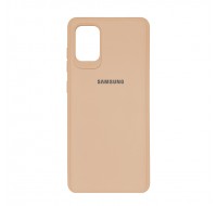 Чехол силиконовый c лого  для Samsung Galaxy S20 Plus (Beige)