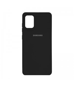 Чехол силиконовый c лого  для Samsung Galaxy S20 Plus (Black)