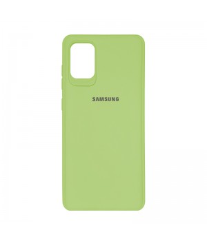 Чехол силиконовый c лого  для Samsung Galaxy S20 Plus (Olive)
