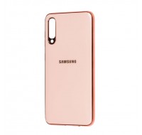 Чехол Leather Case с окантовкой для Samsung Galaxy A70 (Rose Gold Leather)