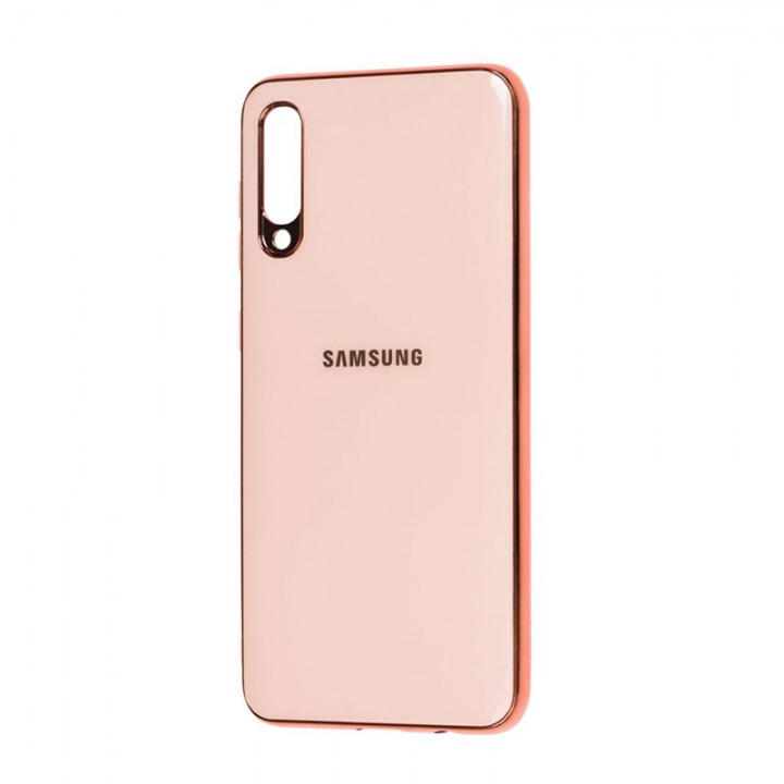 Чехол Leather Case с окантовкой для Samsung Galaxy A70 (Rose Gold Leather)