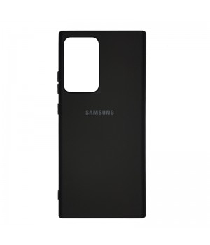 Чехол силиконовый c лого  для Samsung Galaxy Note 20 Ultra (Black)