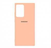 Чехол силиконовый c лого  для Samsung Galaxy Note 20 (Pink)