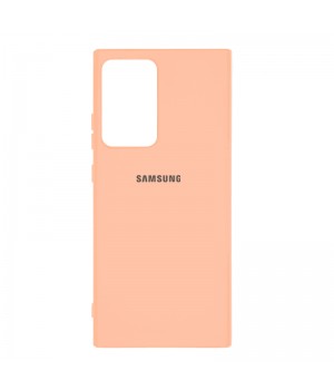Чехол силиконовый c лого  для Samsung Galaxy Note 20 (Pink)