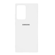 Чехол силиконовый c лого  для Samsung Galaxy Note 20 (White)