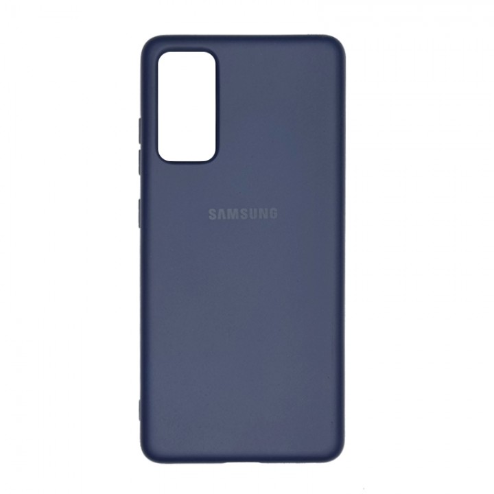 Чехол силиконовый с лого для Samsung Galaxy S20 FE (Dark Blue)
