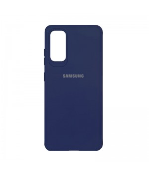 Чехол силиконовый c лого  для Samsung Galaxy S20 (Blue)