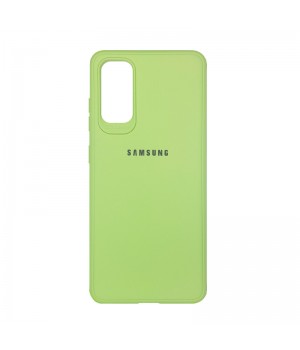 Чехол силиконовый c лого  для Samsung Galaxy S20 (Olive)