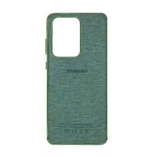 Чехол силиконовый Texture Jeans для Samsung Galaxy S20 Ultra (Green jeans)