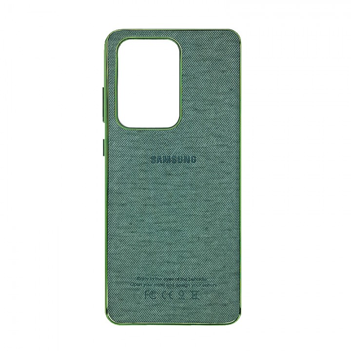 Чехол силиконовый Texture Jeans для Samsung Galaxy S20 Ultra (Green jeans)