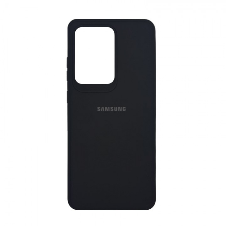 Чехол силиконовый c лого  для Samsung Galaxy S20 Ultra (Black)