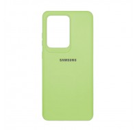 Чехол силиконовый c лого  для Samsung Galaxy S20 Ultra (Olive)