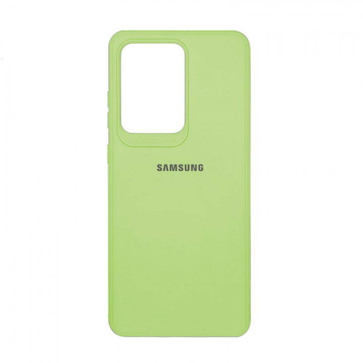 Чехол силиконовый c лого  для Samsung Galaxy S20 Ultra (Olive)