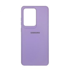 Чехол силиконовый c лого  для Samsung Galaxy S20 Ultra (Violet)