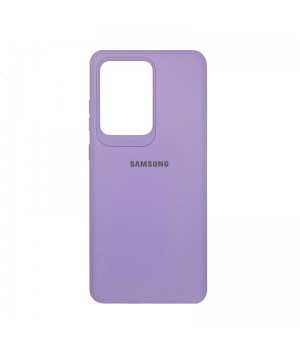Чехол силиконовый c лого  для Samsung Galaxy S20 Ultra (Violet)
