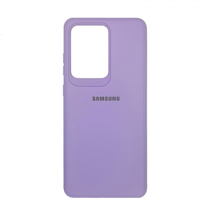 Чехол силиконовый c лого  для Samsung Galaxy S20 Ultra (Violet)