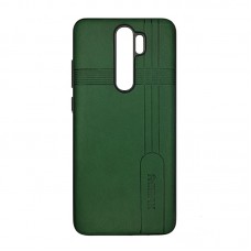 Чехол силиконовый для Xiaomi Redmi Note 8 Pro (Dark Green Leather)