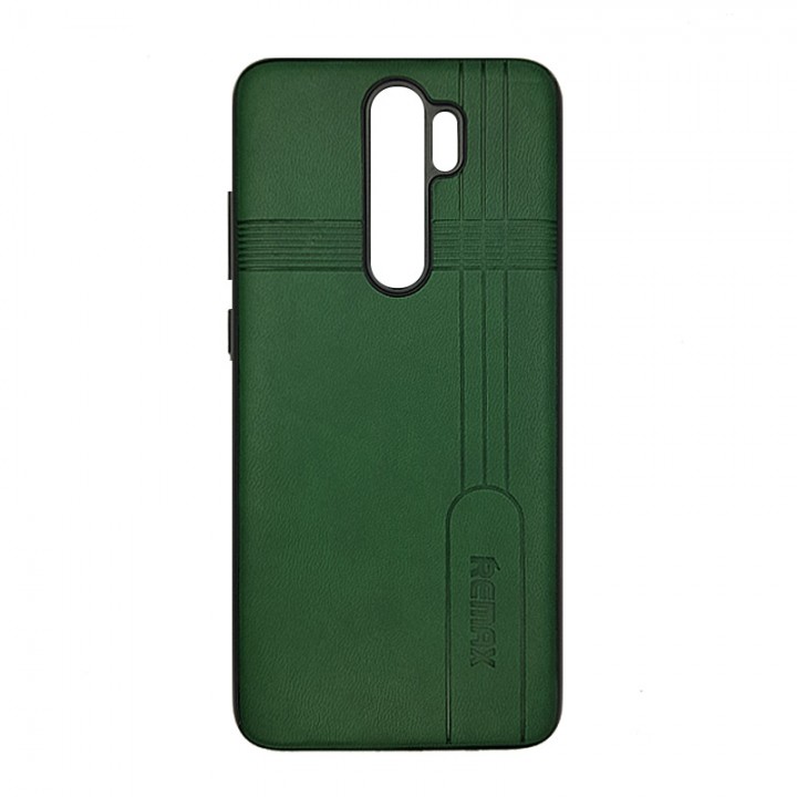 Чехол силиконовый для Xiaomi Redmi Note 8 Pro (Dark Green Leather)