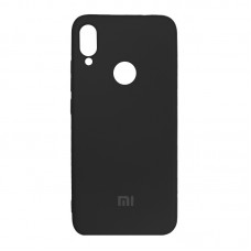 Силиконовый чехол для Xiaomi Redmi Note 7 с лого (Black)