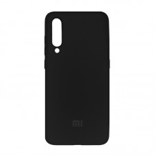 Силиконовый чехол с матовой поверхностью для Xiaomi Mi 9 с лого (Black 2)