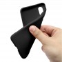 Силиконовый чехол с матовой поверхностью для Xiaomi Mi 9 с лого (Black)